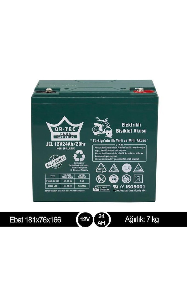 ORTEC 12V 22-24 AH ELEKTRİKLİ MOTOSİKLET AKÜSÜ NİSAN 2021