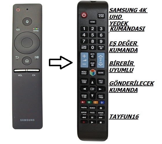 Samsung 55RU7400 Akıllı Mause Kumanda - Yedek Kumandası