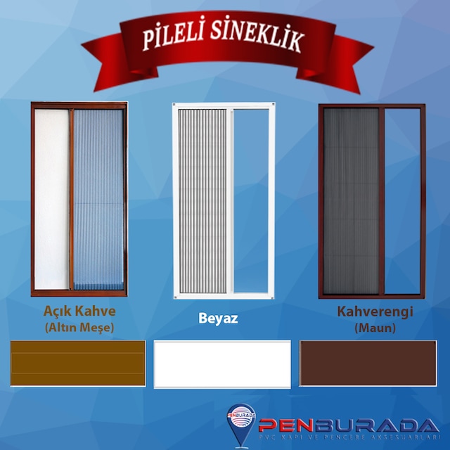 Plise-Pileli Sineklik Kapı Pencere Akordion Sineklik