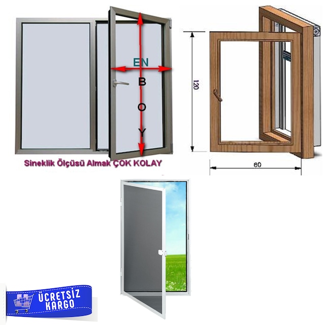Fıratpen Pimapen Pencere Menteşeli Sineklik  Pencere Sinekliği