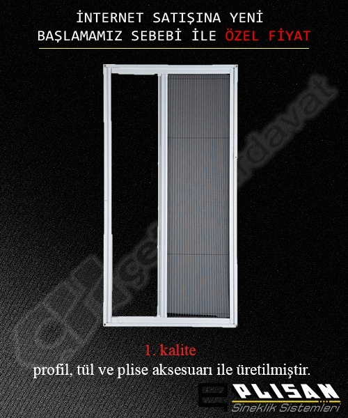 PLİSE PİLELİ AKARDİYON KATLANIR SİNEKLİK KAPI PENCERE SİNEKLİĞİ