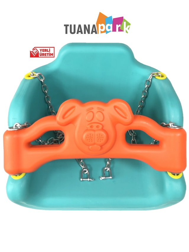 ZİNCİRLİ FİGÜRLÜ METAL KORUMALIKLI PARK SALINCAK OTURAĞI