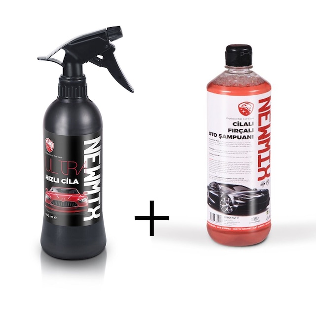NEWMİX Hızlı Cila -500 Ml-Cilalı Fırçalı Oto Şampuanı-1000 Ml