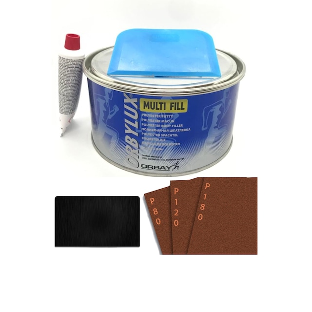 Orbay Polyester Çelik Macun 500 GRAM SET + Plastik aparat hediye.