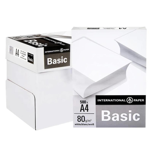 Basic A4 Fotokopi Kağıdı 80 gr 1 Koli (5 Paket & 2500 sayfa)