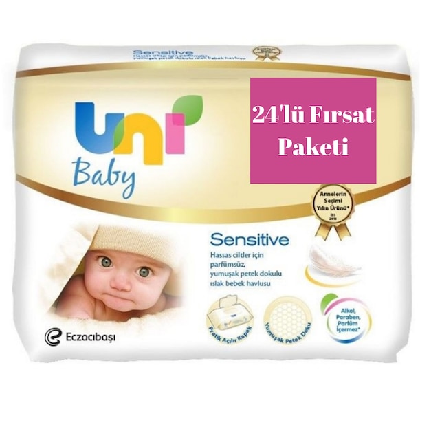 Uni Baby Sensitive Islak Mendil 24'lü