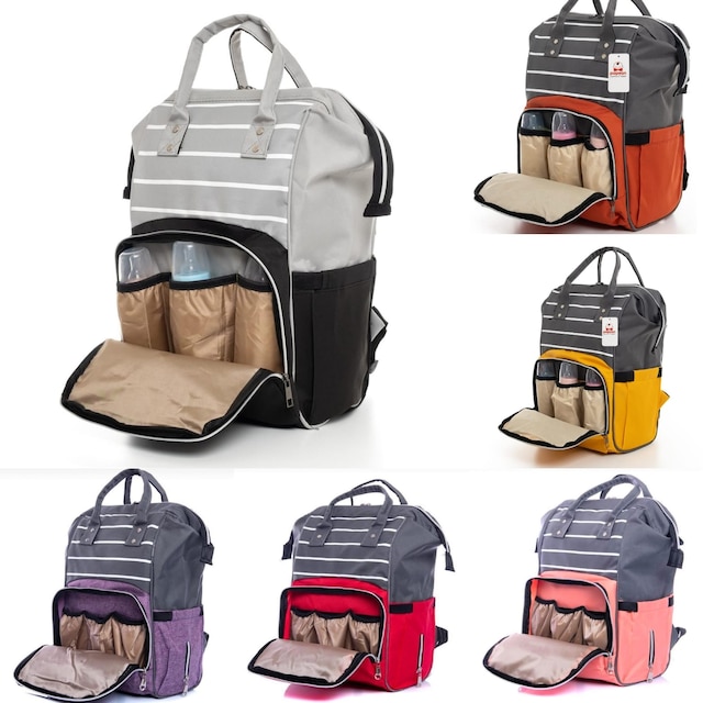 Anne Bebek Bakım Sırt Çantası-Biberon Termos-Puset Askı Aparatlı