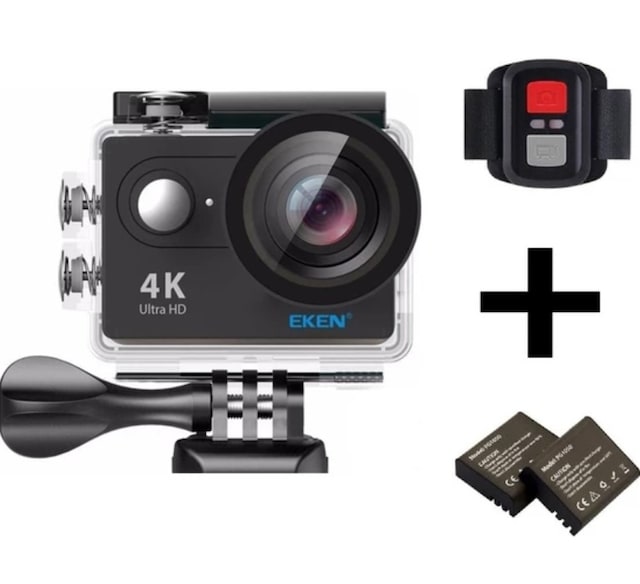 Eken H9R 12 MP 170° 4K Ultra HD Wifi Aksiyon Kamerası  + Yedek Batarya