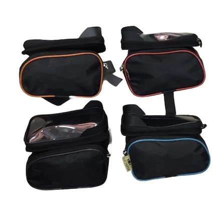 Bisiklet Heybe Çantası Kadro Üstü Güneşlikli 6 inç Telefonluklu