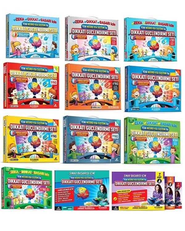 Adeda Dikkati Güçlendirme Seti 2-3-4-5-6-7-8-9-10-11-12 Yaş