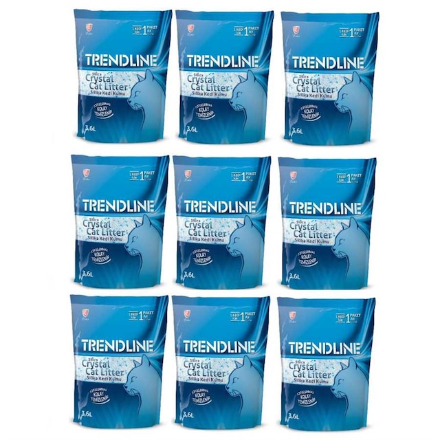 Trendline Tozsuz Silika Kristal Kedi Kumu 9 x 3600 ML