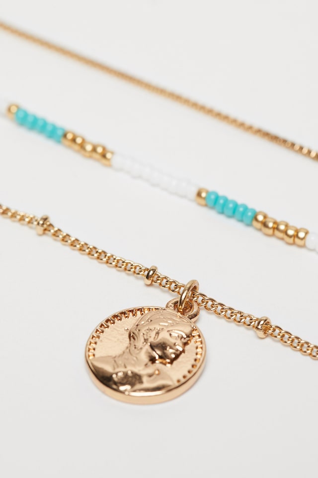 Mavi - Beyaz 3'lü Kolye Seti