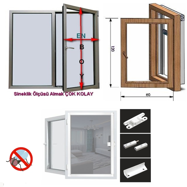 Menteşeli Sineklik Pencere Sinekliği