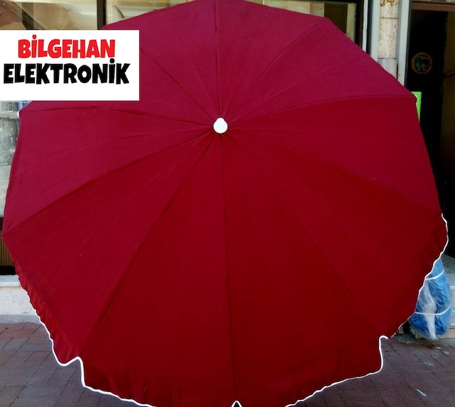 2 MT KALIN GABARDİN KUMAŞ EĞİLEBİLİR PLAJ ŞEMSİYESİ BİDON HARİÇ