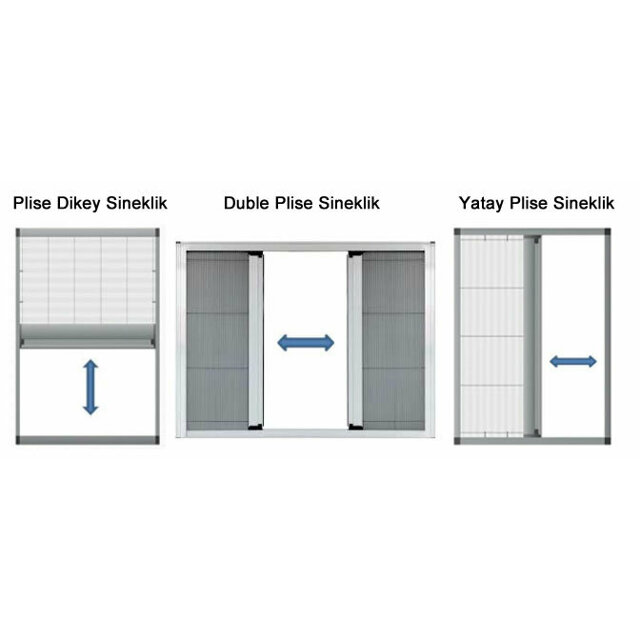 Plise Kapı Pencere Sinekliği Pileli Akordiyon  Sinekliği