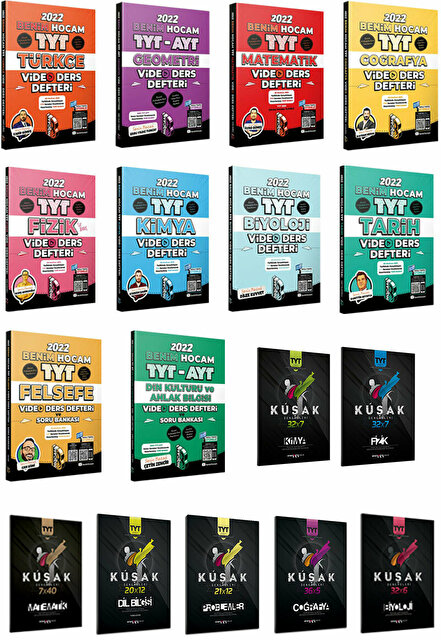 2022 TYT Video Ders Notları 10 Kitaplık Set Benim Hocam Yayınları