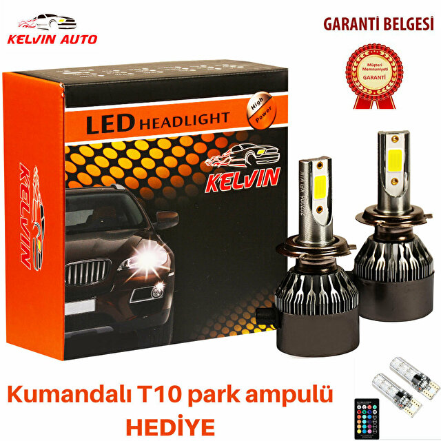 KELVIN LED XENON FAR ŞİMŞEK ETKİLİ BEYAZ H1-H4-H7-H11