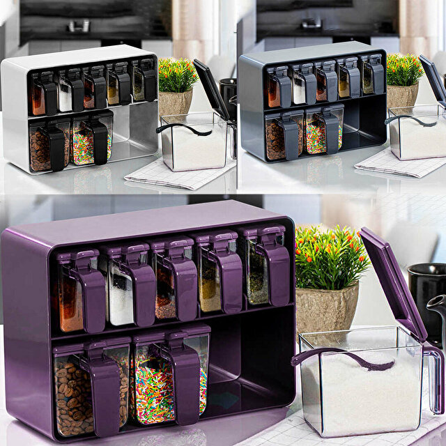 Herevin 161280-803 Akrilik 8 Parça Baharat Seti