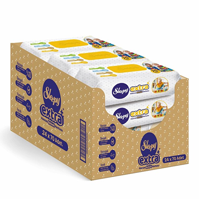 Sleepy Extra Hassas Islak Havlu 24 x 70'li