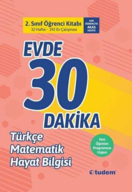 TUDEM 2.SINIF EVDE 30 DAKİKA ÖĞRENCİ KİTABI