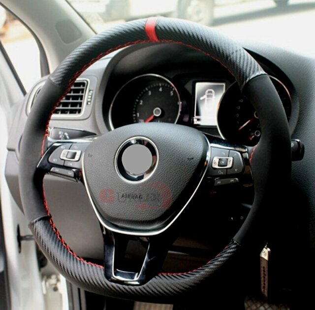 GÜRLER Alcantra-Karbon dikmeli direksiyon kılıfı A+Plus