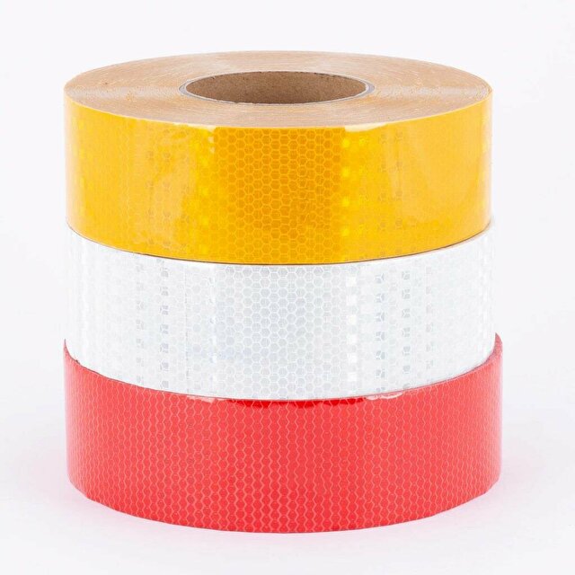 Reflektörlü Fosforlu Şerit Bant İkaz Bandı 5 cm 1-3-5-46 metre