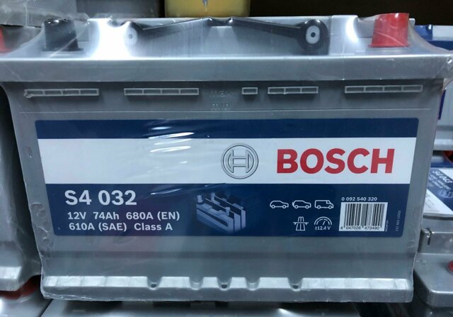 12V 74 Ah 680A Bosch Akü S4 032