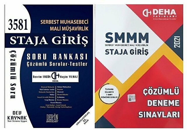 ÖN SİPARİŞ - Deha 2021 SMMM Staja Giriş Soru Bankası + 7 Deneme S