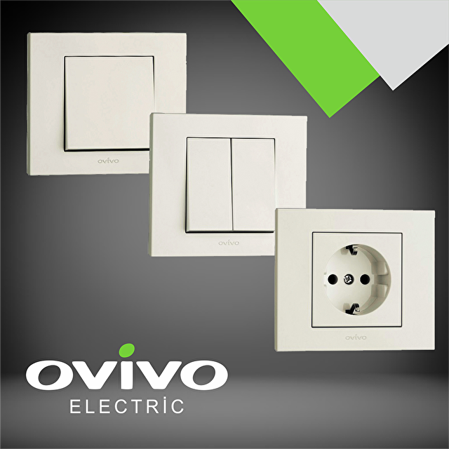 Ovivo Grano Anahtar Priz Çeşitleri-Çerçevesiz
