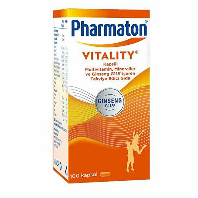 Pharmaton Vitality 100 Kapsül SKT:11/2022