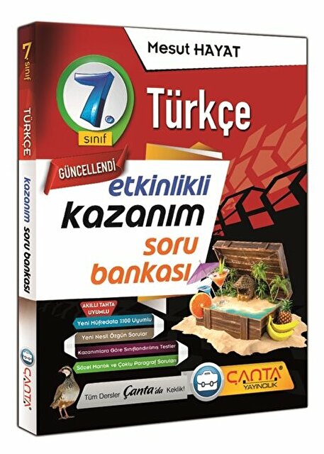 Çanta Yayınları 7.Sınıf Türkçe Etkinlikli Kazanım Soru Bankası