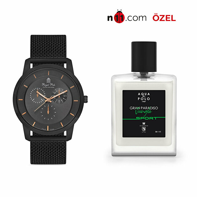 Royal Polo Erkek Saat ve Gran Paradiso Jungle Sport Erkek Parfüm