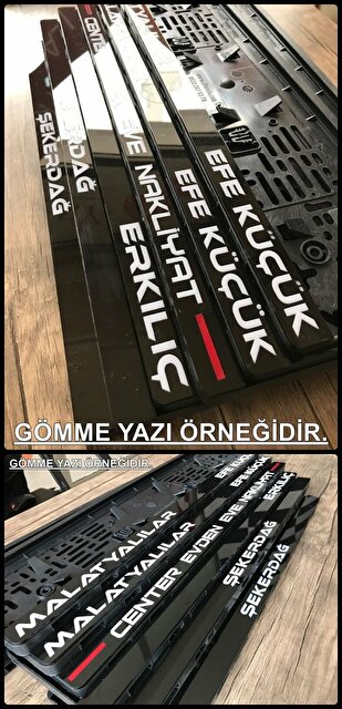 İSME ÖZEL PLEKSİ TAKMATİK PLAKALIK LAZER KESİM 2 ADET ÖN ve ARKA