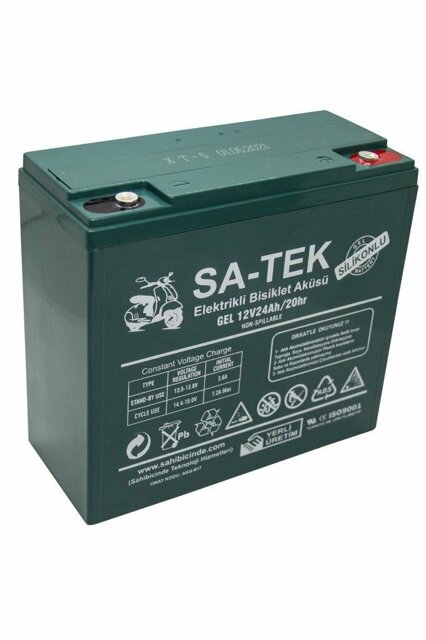 SA-TEK 12V 24 AH AKÜ ELEKTRİKLİ MOTORSİKLET AKÜSÜ JEL AKÜ