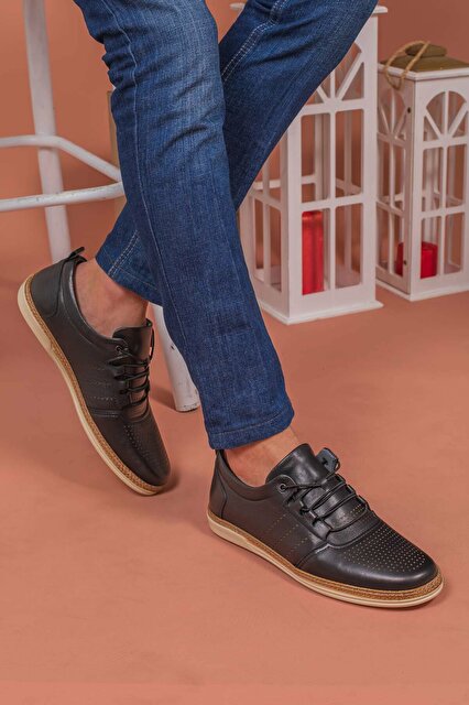 YAĞLIOĞLU % 100 DERİ ORTOPEDİK GÜNLÜK ERKEK AYAKKABI