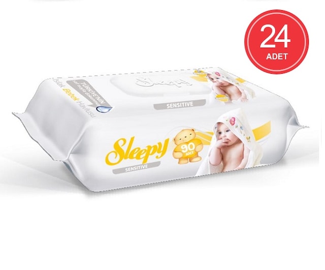 Sleepy Sensitive Hassas Ciltlere Özel Islak Bebek Havlusu 24 x 90'lı