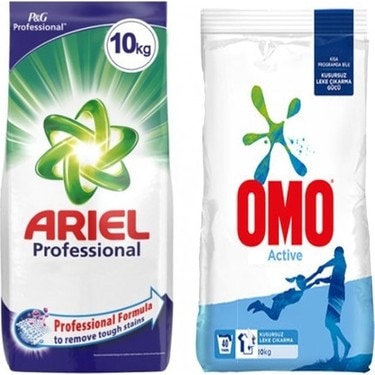 Omo Matik Active Toz Çamaşir Deterjanı + Ariel Professional Toz Çamaşir Deterjanı 2 x 10 KG