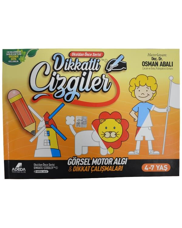 4-7 Yaş Dikkatli Çizgiler Eğitici Kitap (Adeda Yayınları)