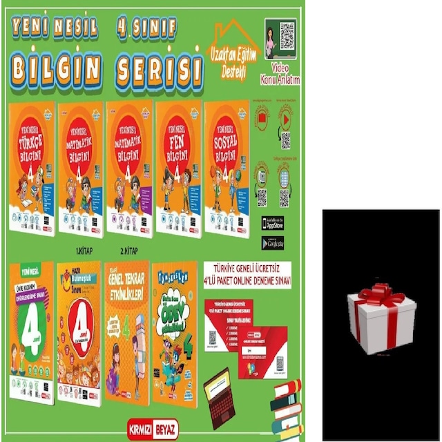 Kırmızı Beyaz Yayınları 4. Sınıf Yeni Nesil Bilgin Full Set 2022