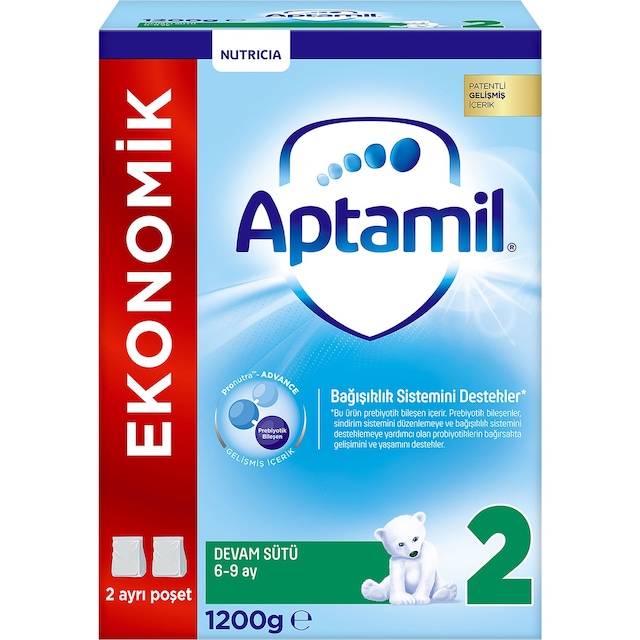 Aptamil 2 Ekonomik Paketli Devam Sütü 6-9 Ay 1200 G