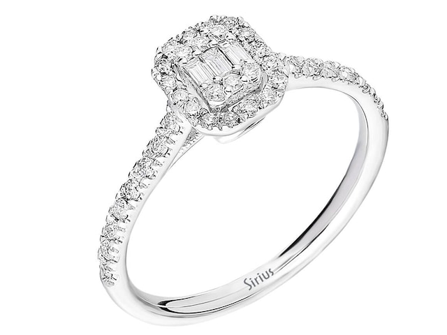 Sirius F Renk 0,32 Karat Baget Pırlanta Yüzük 0823R0114