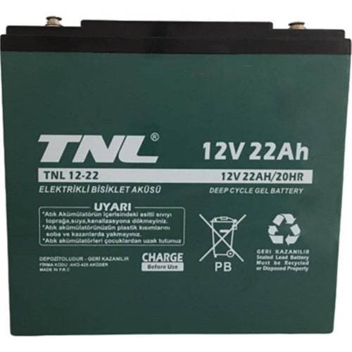 12V 22AH-AMPER ah TNL MARKA 6DZM20 JEL 12V 20AH