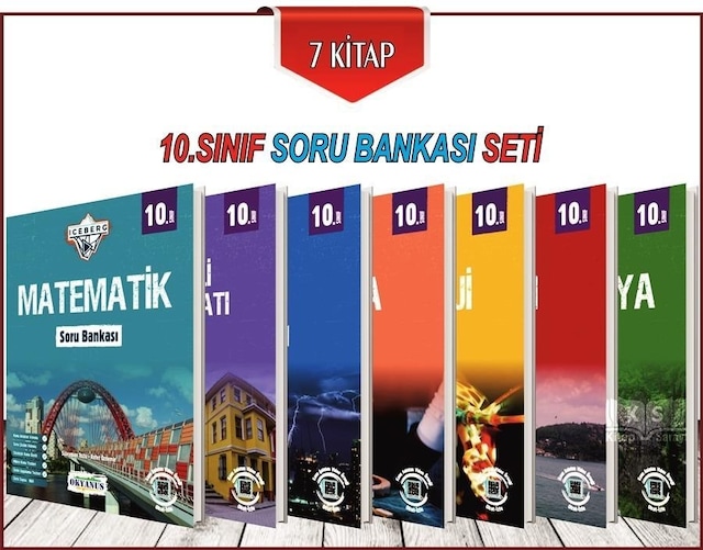 Okyanus Yayınları 10.Sınıf Tüm Dersler Soru Bankası Seti 7 Kitap
