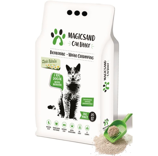 Magicsand Cat Litter Çiçek Kokulu İnce Bentonit Kedi Kumu 20 L