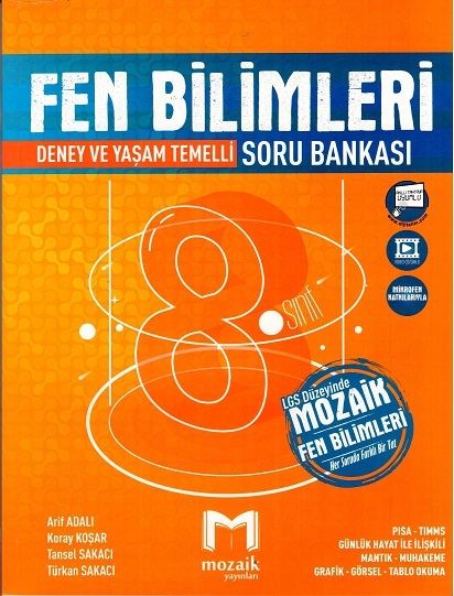 Mozaik Yayınları 8.Sınıf Fen Bilimleri Soru Bankası 2022 Yeni