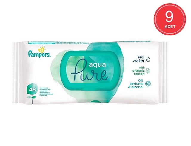 Prima Pampers Aqua Pure Islak Bebek Mendili 9 x 48'li