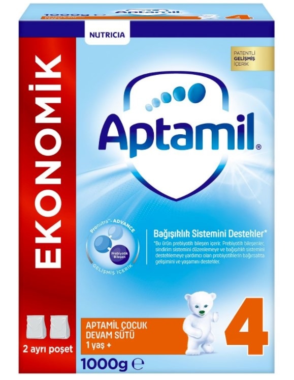 Aptamil 4 Ekonomik Paketli Çocuk Devam Sütü 1+ Yaş 1 KG