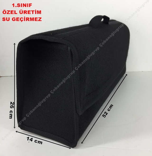 Bagaj Organizer Çanta Siyah Kalın Halı Bagaj Çantası ÇIRTLI