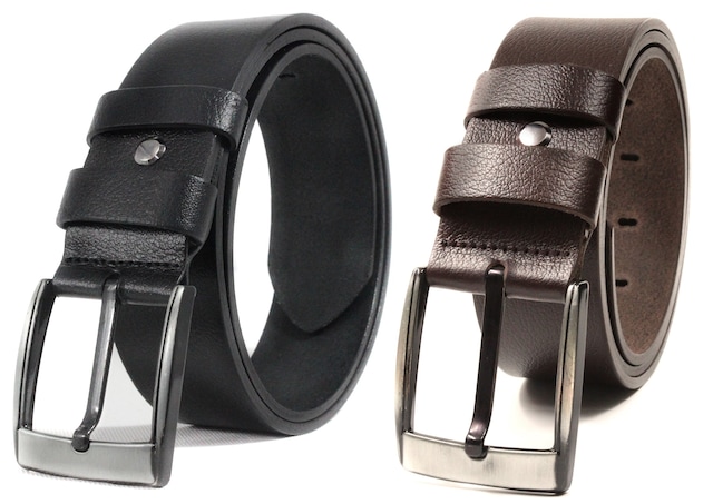 Siyah - Kahverengi 2'li %100 Manda Derisi Erkek Kot Kemeri 4,5cm