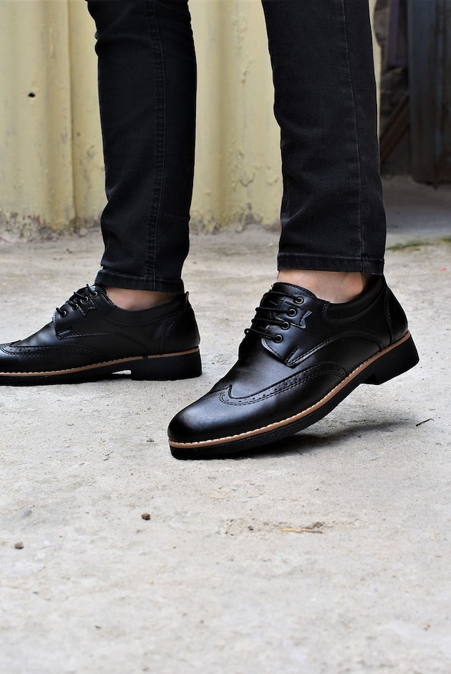 MF MARKA SHOES Erkek Siyah Vip Classic Ortopedik Günlük Ayakkabı